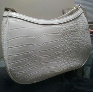 Liz Claiborne white gator purse